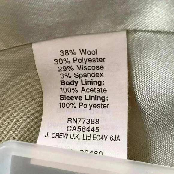 J Crew Womens Wool Notched Collar Button Up Jacket Blazer Light Gray Size - Picture 9 of 10